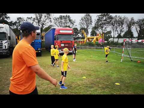 Street Handball played on the grass, Bramming Town Fair